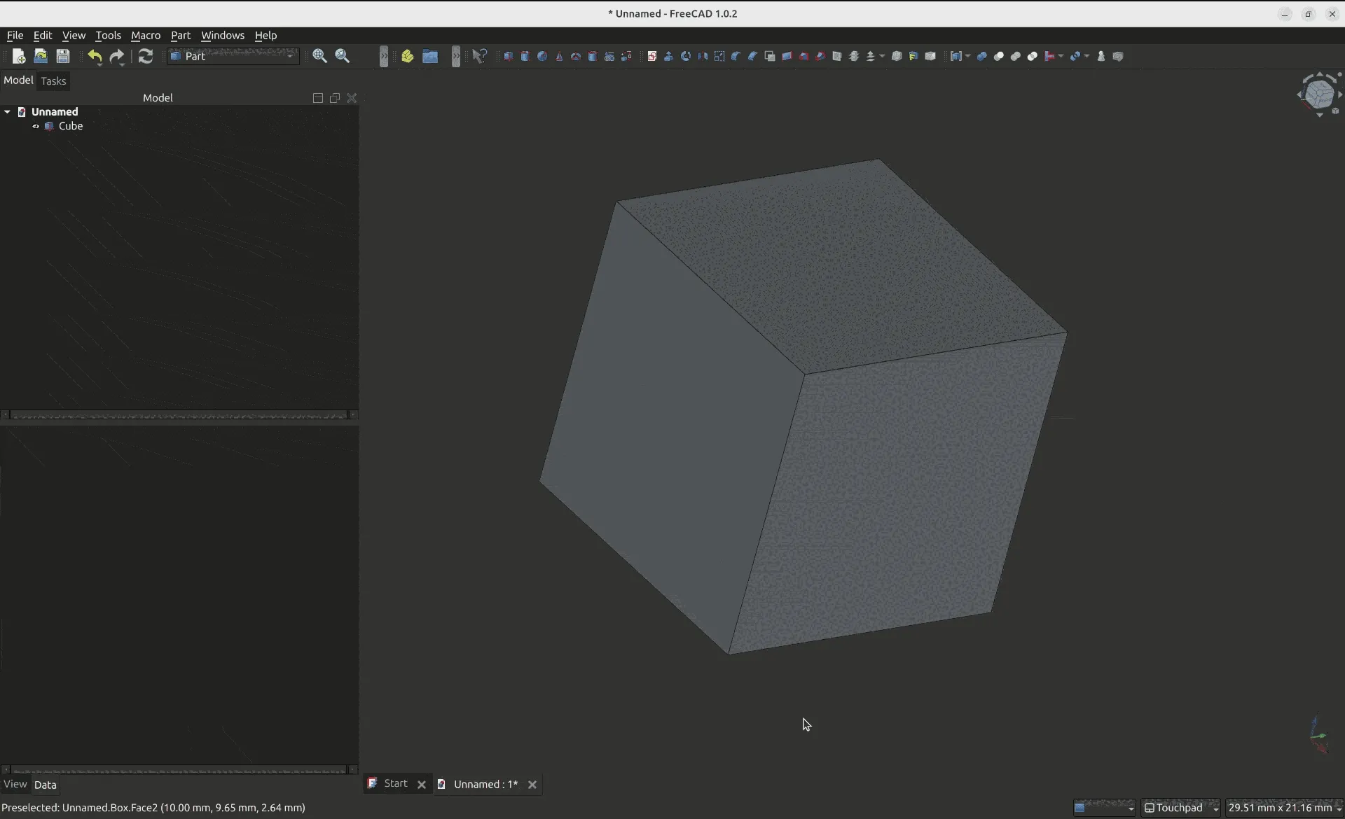 Navigating XYZ axis on FreeCAD