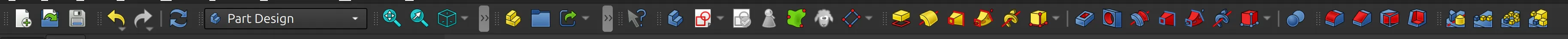 Navigating through Workbenches on FreeCAD: Part Design workbench tools
