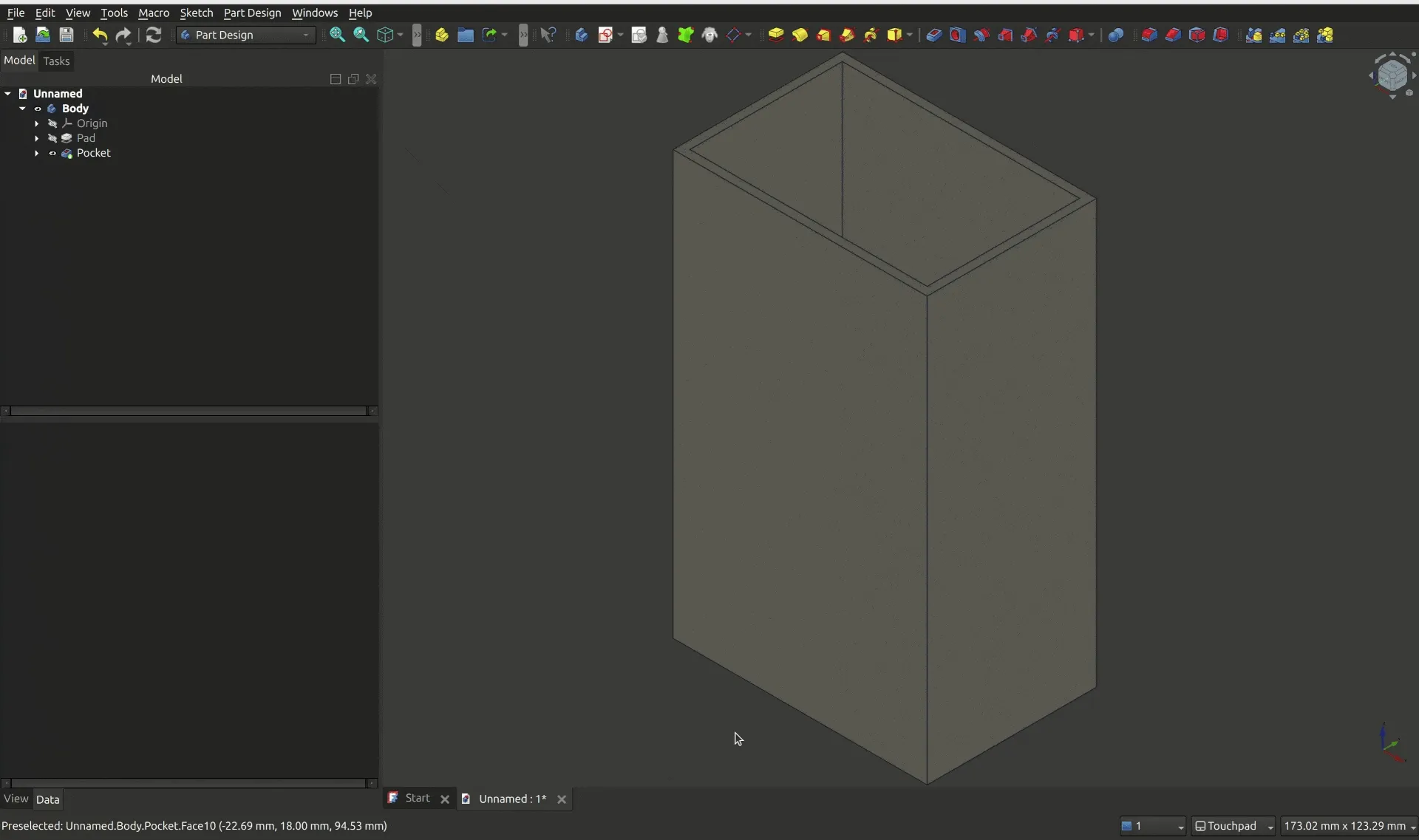 Using the fillet tool to round edges on FreeCAD