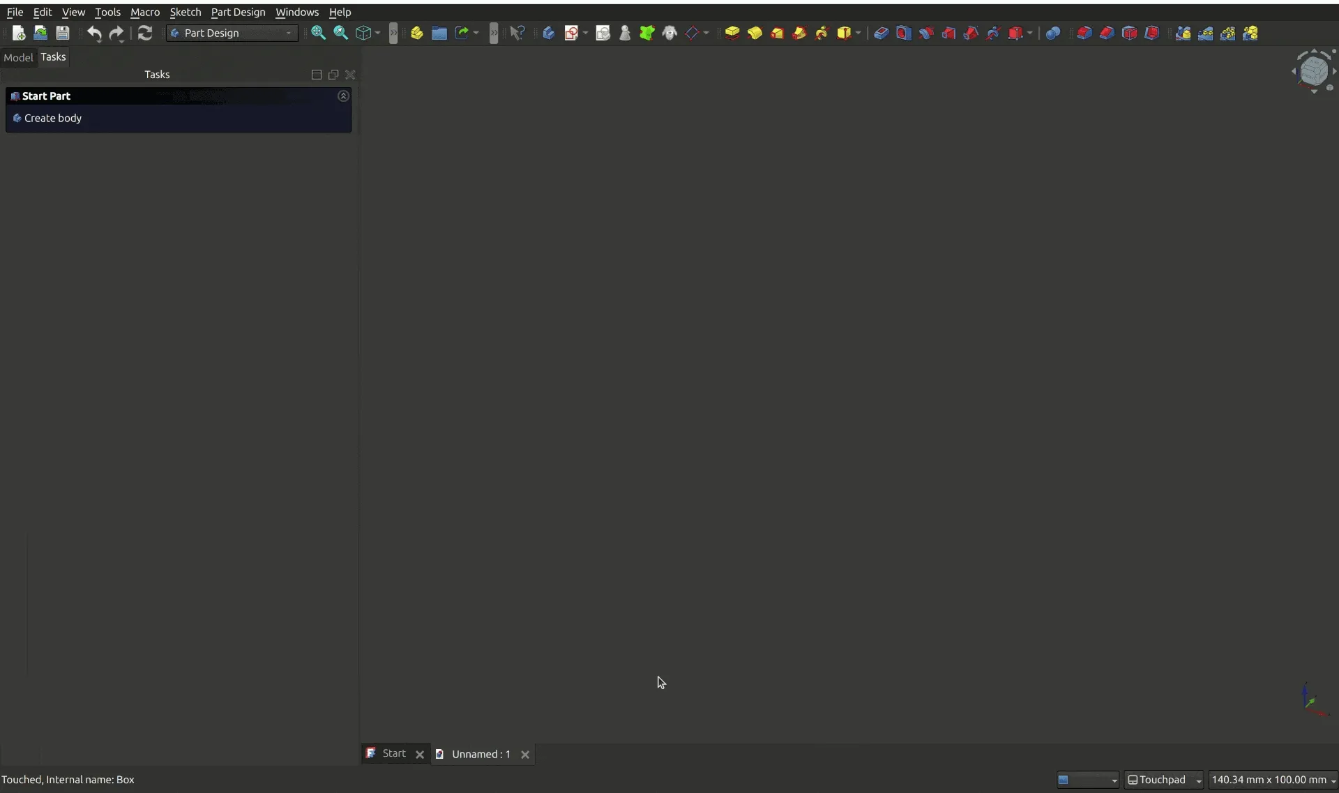 Creating a new Body on FreeCAD