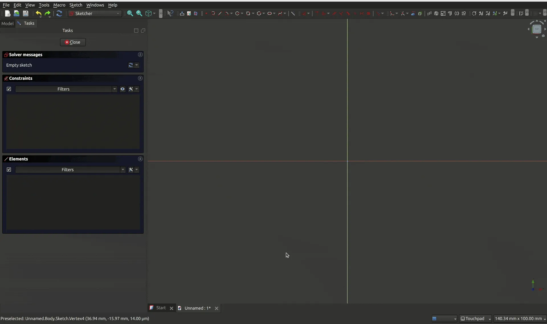 Creating a rectangle shape on FreeCAD Part Design
